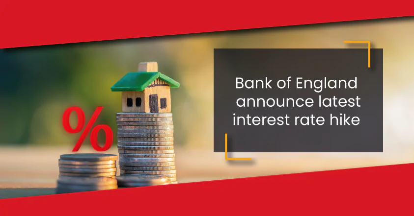 The Bank of England base rate rises to 2.25%￼